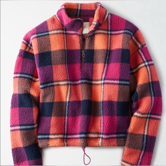 American Eagle Cropped oversized Sherpa medium - Picture 4 of 9